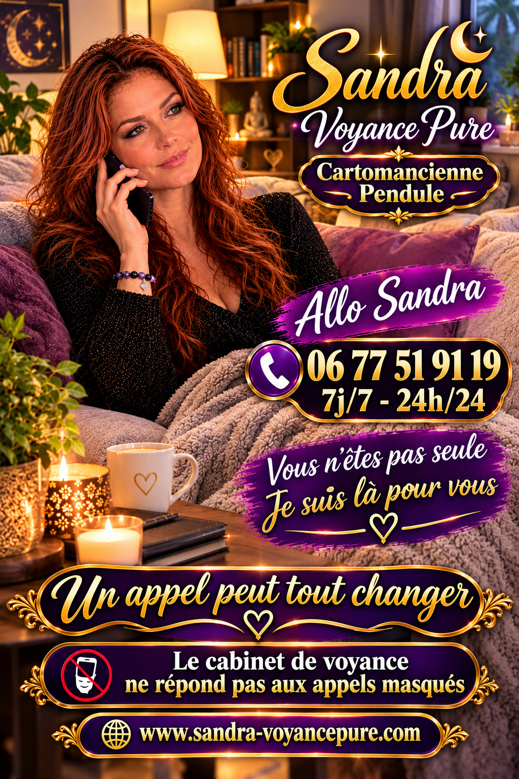 Affiche mystique de voyance chaleureuse 1